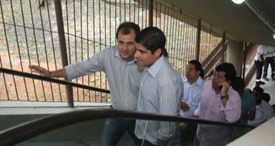 Escada rolante da Estação da Lapa para enquanto prefeito era transportado