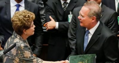 Dilma recebe Renan em reunião no Palácio do Planalto