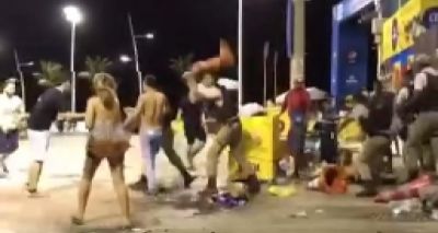 Policial agride folião com cone durante pré-carnaval na Barra; PM investiga