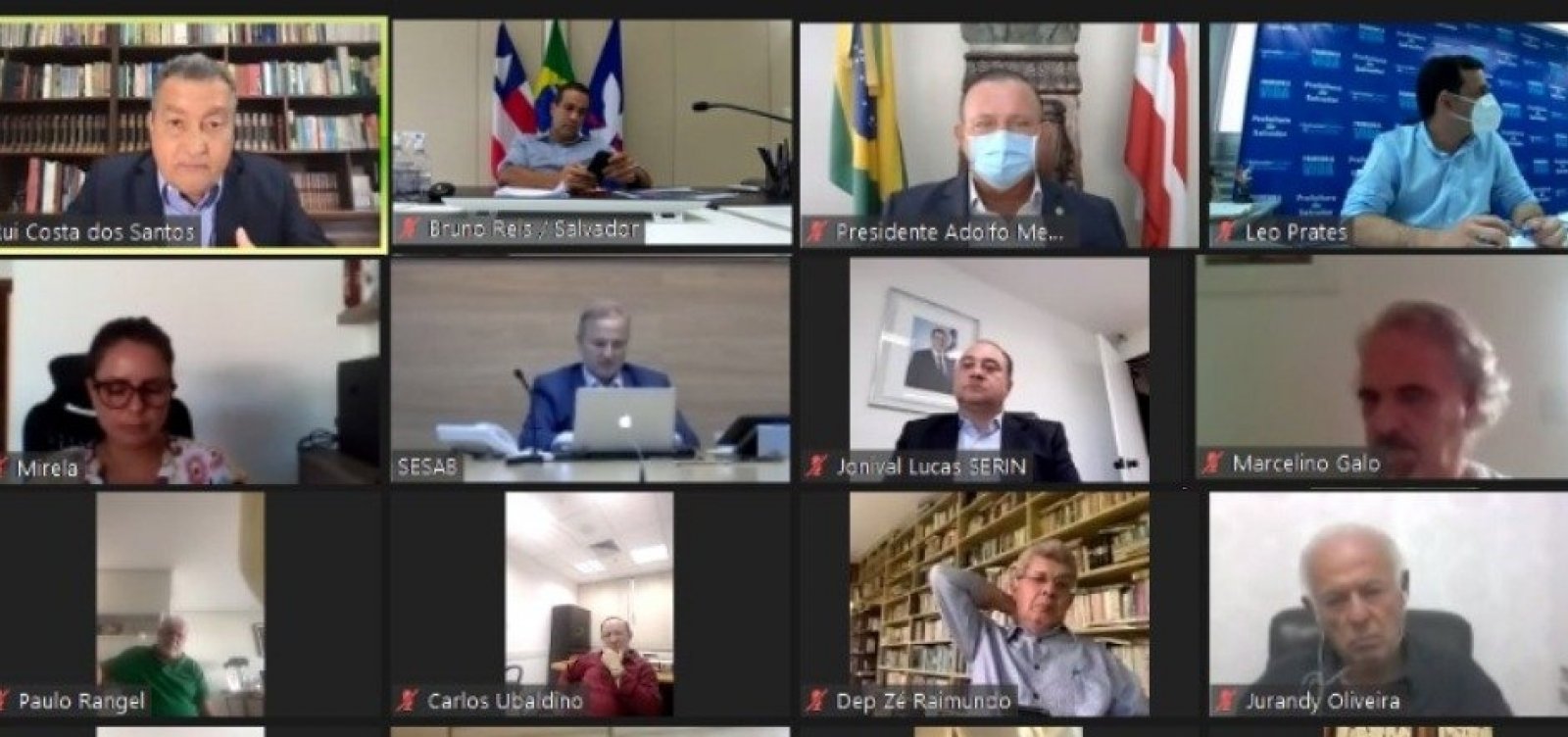 [Rui se reúne com deputados estaduais para debater medidas de enfrentamento à Covid-19]