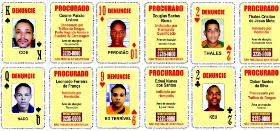 Baralho do Crime tem a renovação de seis cartas 