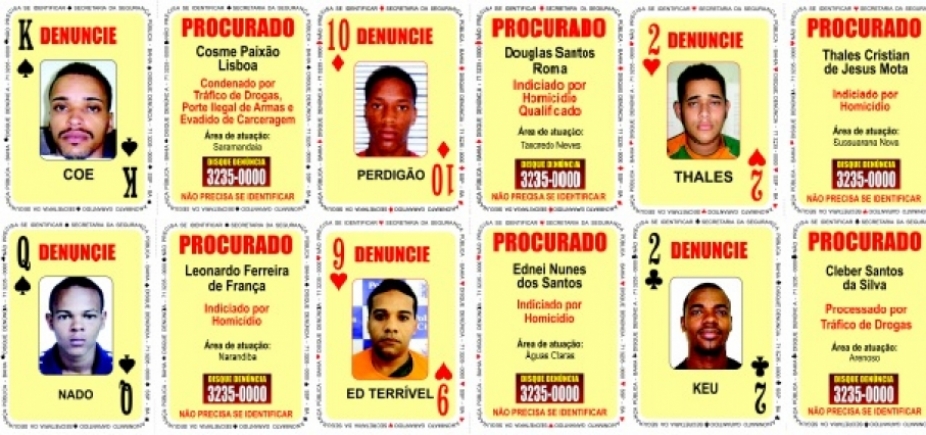 Baralho do Crime tem a renovação de seis cartas 
