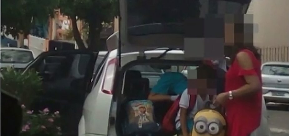 [Imagens mostram transporte irregular de crianças]