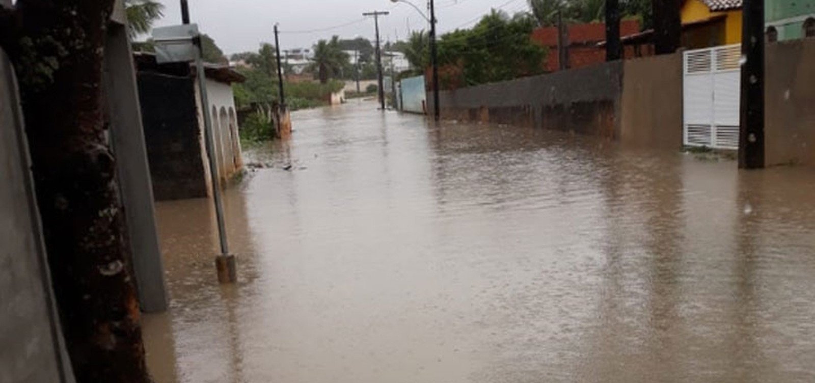 [Alagoinhas: chuva forte alaga ruas e residências]