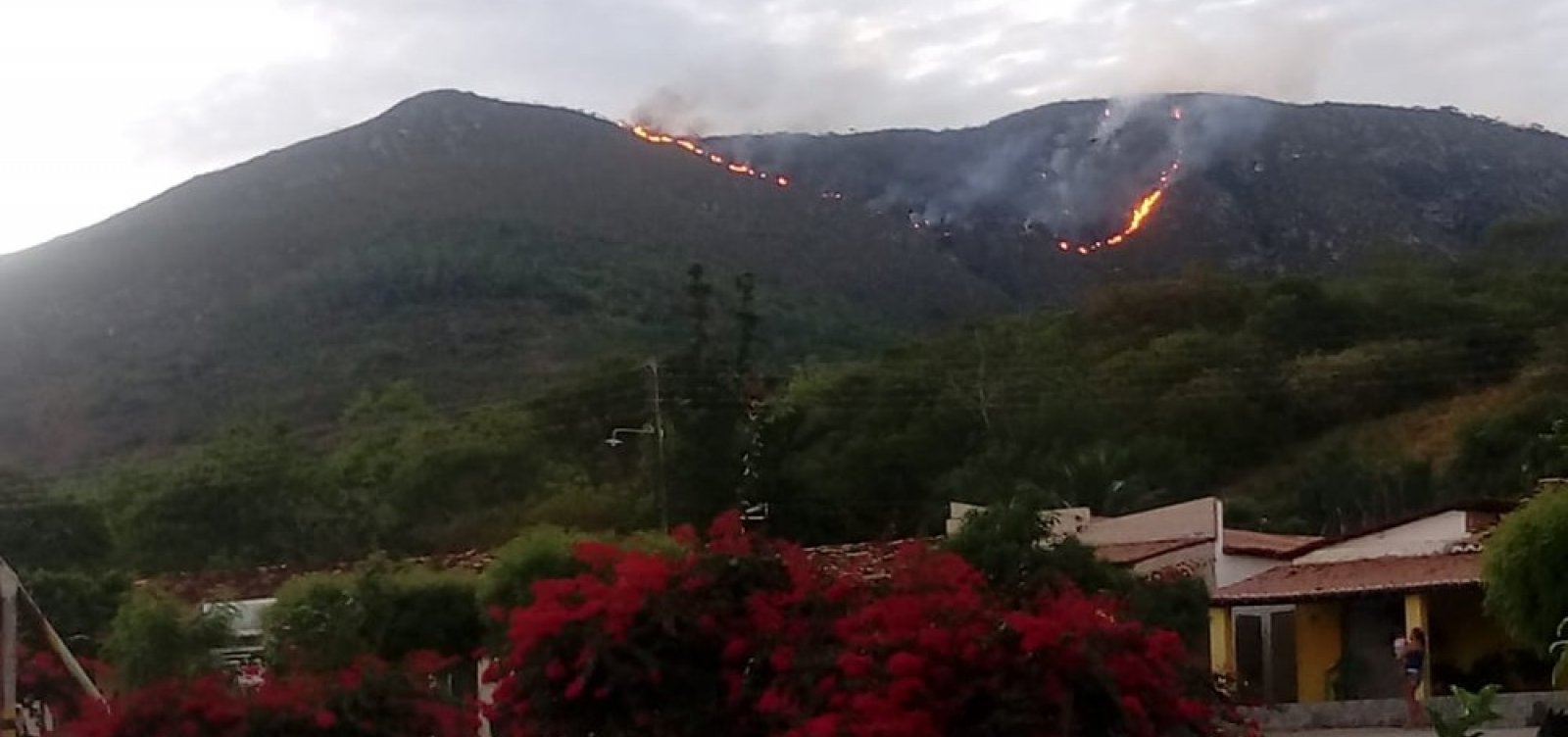 [Incêndio de grande proporções atinge serra em Jaguarari, no norte baiano]