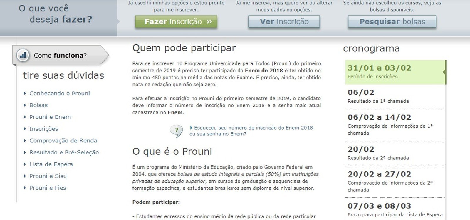 [Hoje é o último dia de matrícula do ProUni]