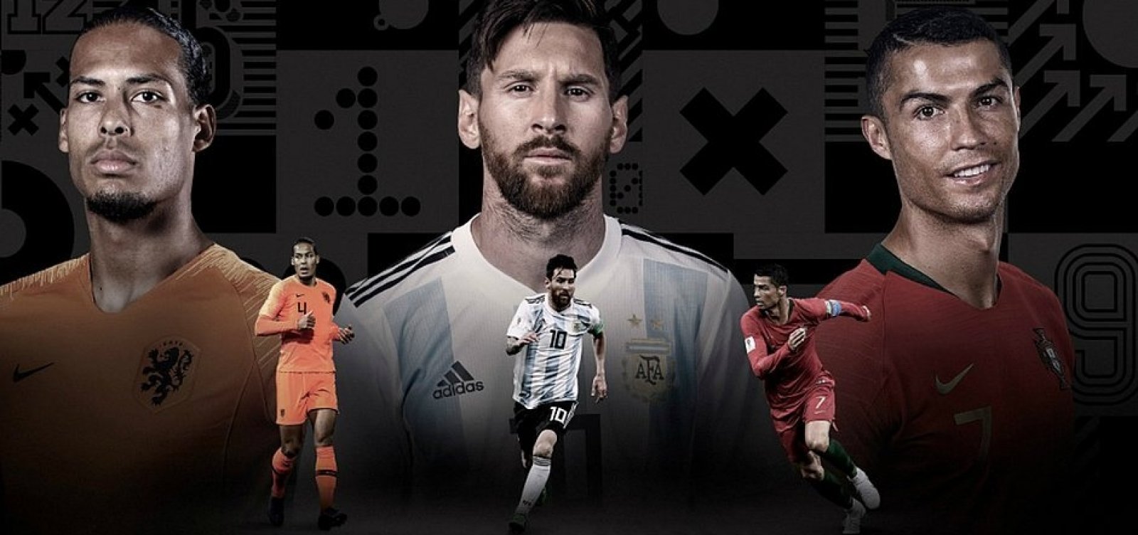 [Messi, Ronaldo e Van Dijk são os candidatos a melhor do mundo]