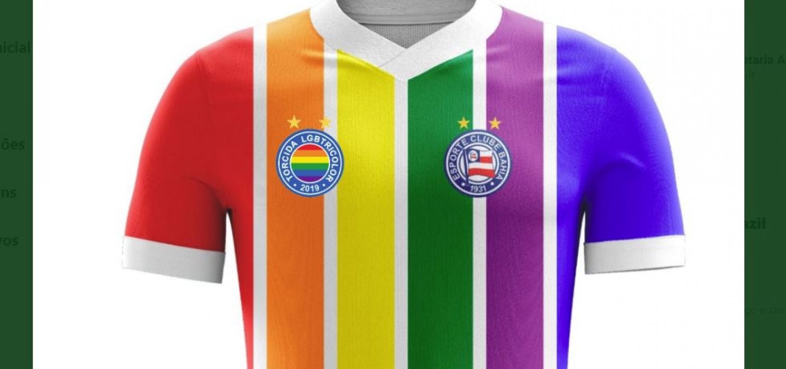 [Com apoio do clube, torcida faz camisa LGBT para o Bahia]