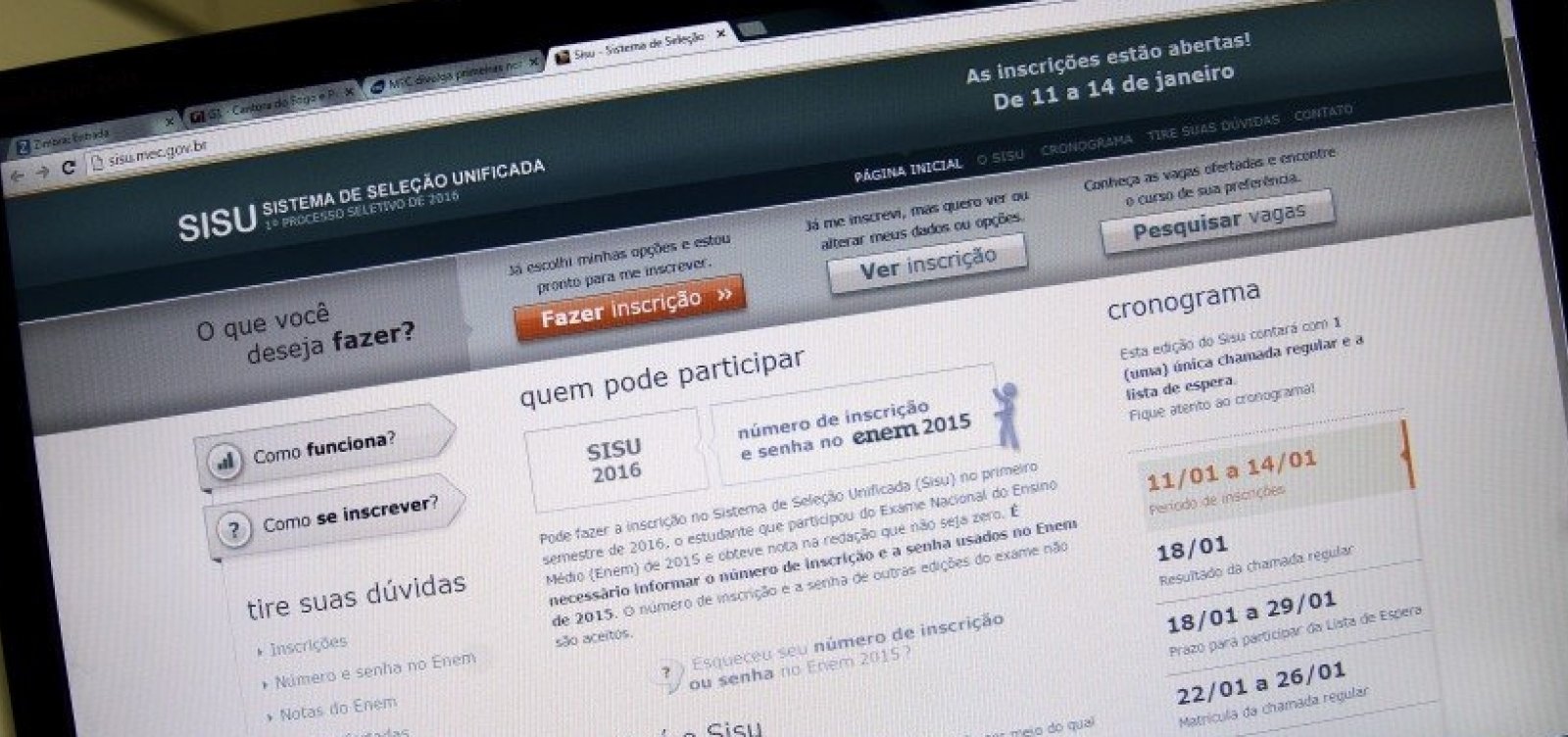[Após erro em correções do Enem, alunos relatam problema em inscrição do Sisu]