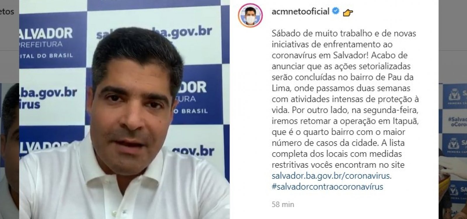 [Itapuã volta a ter medidas restritivas após 293 novos casos de coronavírus]